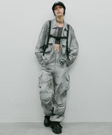 model:H171 B79 W56 H86 着用サイズ:MEDIUM<br/>着用アウター:ムラ染めナイロンボンテージブルゾン(問い合わせ番号/ACCRA251001/AC00000019)※セットアップ着用