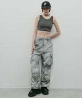 AIVER ムラ染めナイロンカーゴパンツ