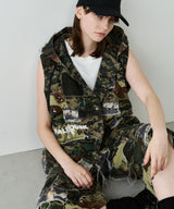 PALEDUSK×AIVER カモボロ3WAYフードシャツ