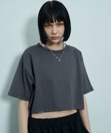 AIVER 16/-ウォッシュ天竺クロップドS/S TEE