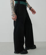 AIVER レイヤードバギーデニムスラックス