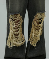 AIVER オーバーダイバギーダメージデニム