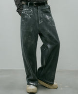 AIVER ペンキ加工バギーデニム