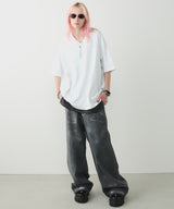 AIVER 30/2ウォッシュ天竺フットボールS/S TEE