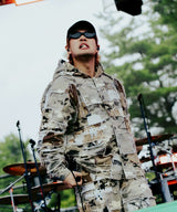 PALEDUSK×AIVER カモボロワイドクォーターパンツ