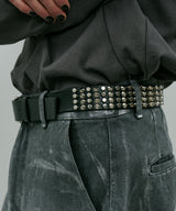 AIVER 4連スタッズレザーベルト