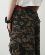 AIVER カモレイヤードカーゴパンツ