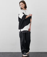 AIVER 復刻斜め切り替え半袖スウェット