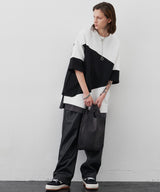 AIVER 復刻斜め切り替え半袖スウェット