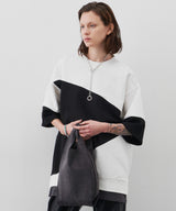 AIVER 復刻斜め切り替え半袖スウェット