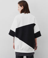 AIVER 復刻斜め切り替え半袖スウェット