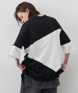 AIVER 復刻斜め切り替え半袖スウェット