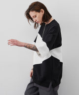 AIVER 復刻斜め切り替え半袖スウェット