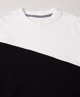 AIVER 復刻斜め切り替え半袖スウェット