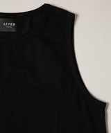 AIVER 20/-シルケット天竺サイドスリットロングタンクトップ