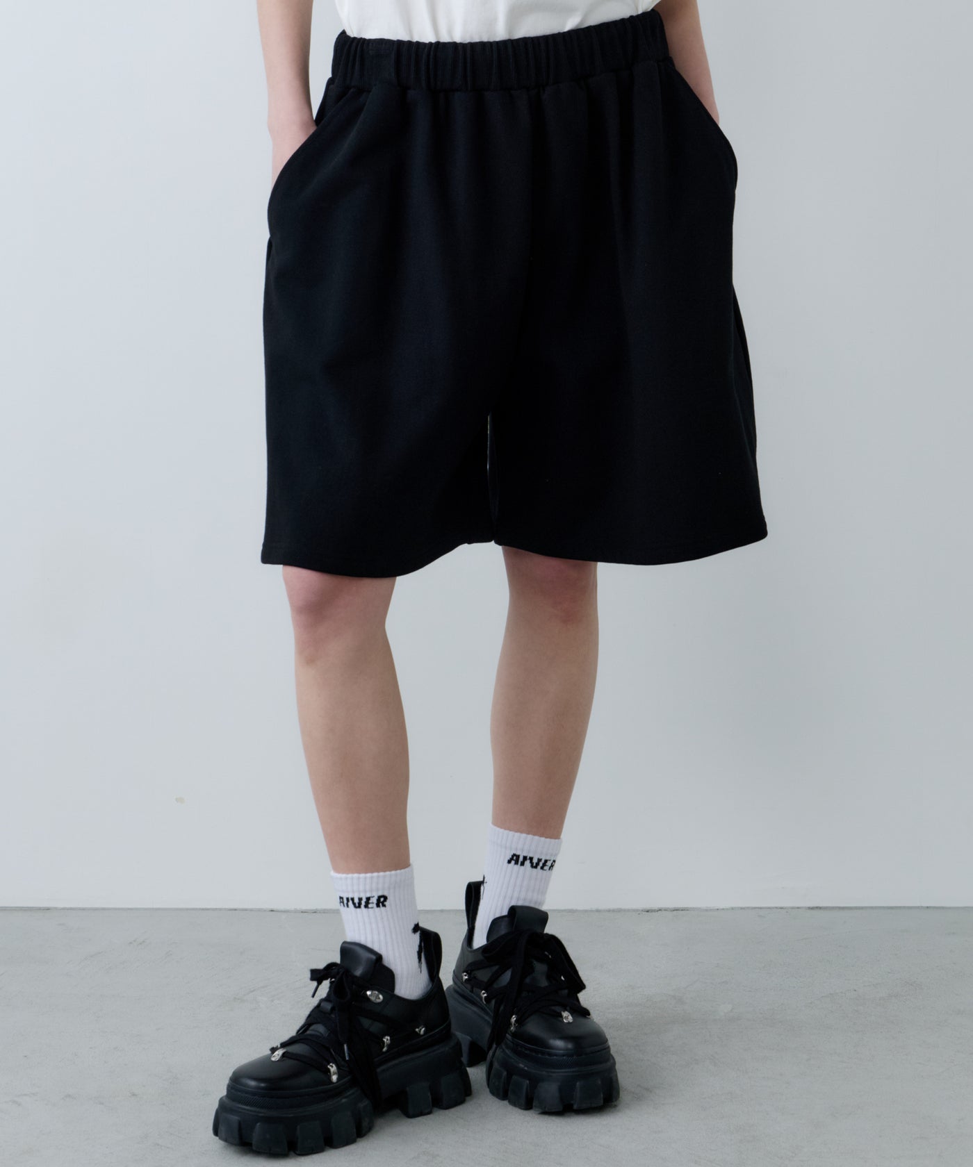 AIVER スウェットワイドバギーショートパンツ