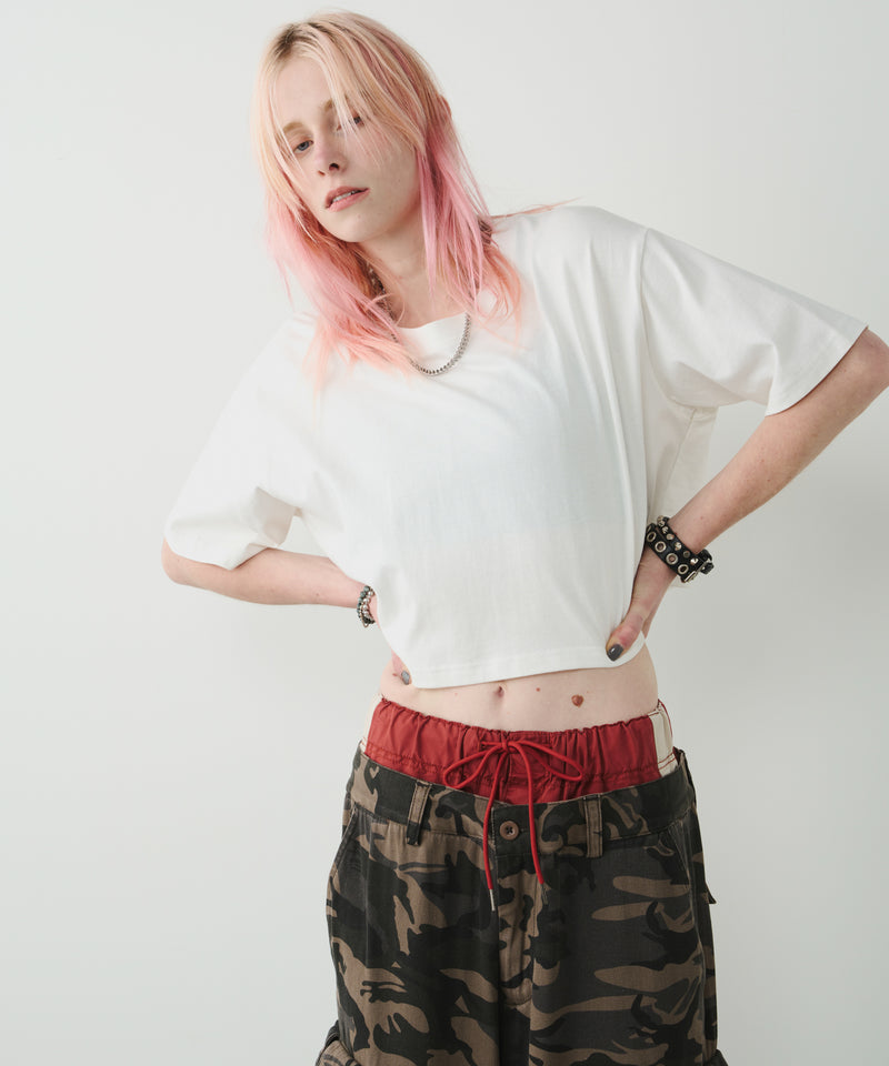 SLY | PUFFY SHIRRING CUT トップス (Tシャツ・カットソー(長袖