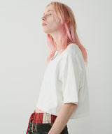 AIVER　16/-ウォッシュ天竺クロップドS/S TEE