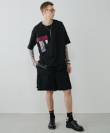 AIVER　カットオフパッチS/S TEE