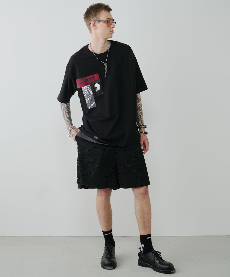 AIVER　カットオフパッチS/S TEE