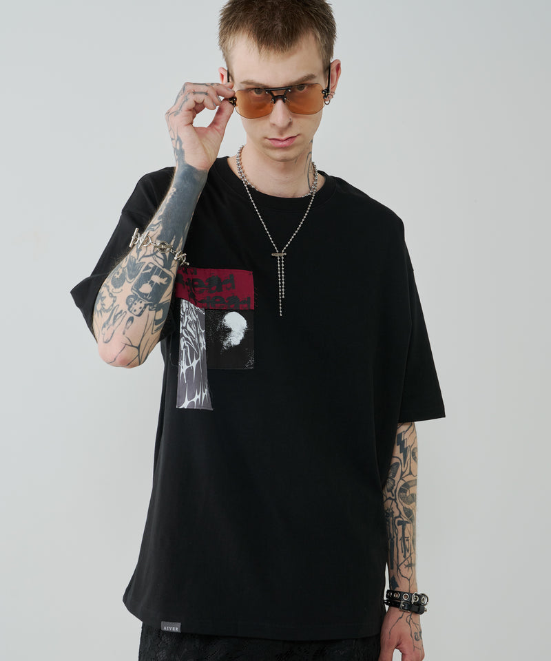 AIVER　カットオフパッチS/S TEE