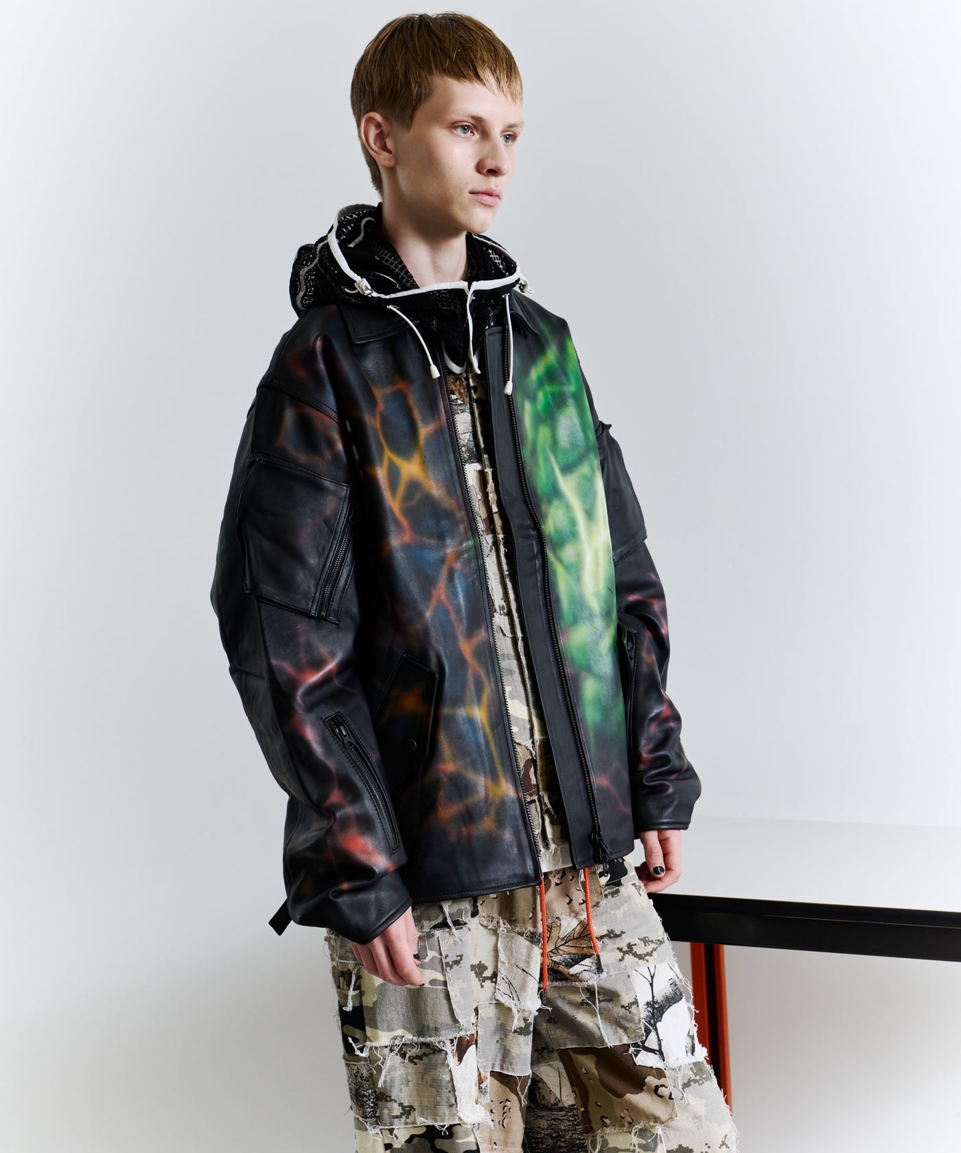 Johann×AIVER レザーフライトジャケット