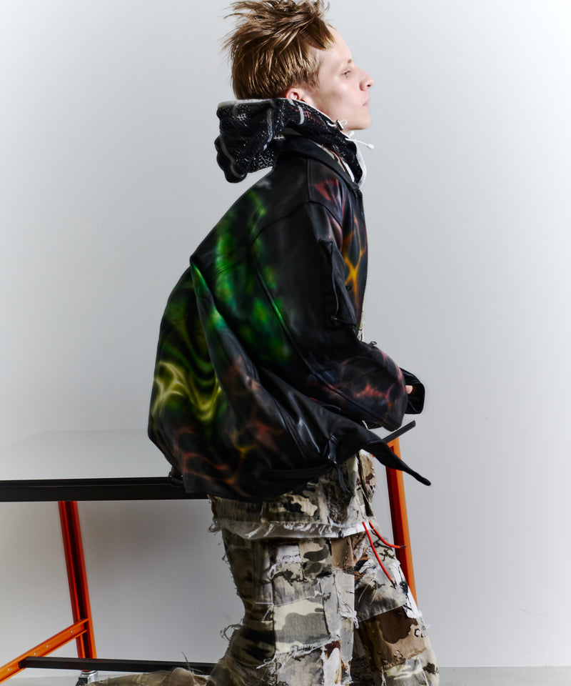 Johann×AIVER　レザーフライトジャケット