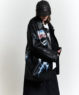 Johann×AIVER　フェイクレザーコート