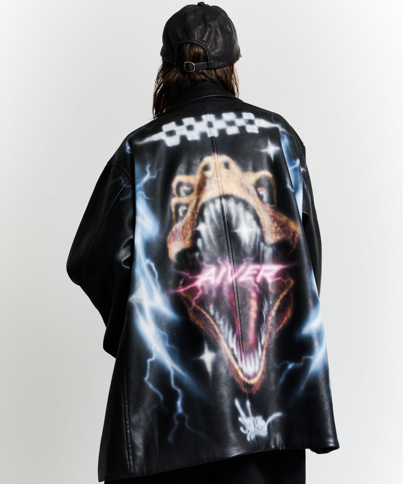 Johann×AIVER フェイクレザーコート