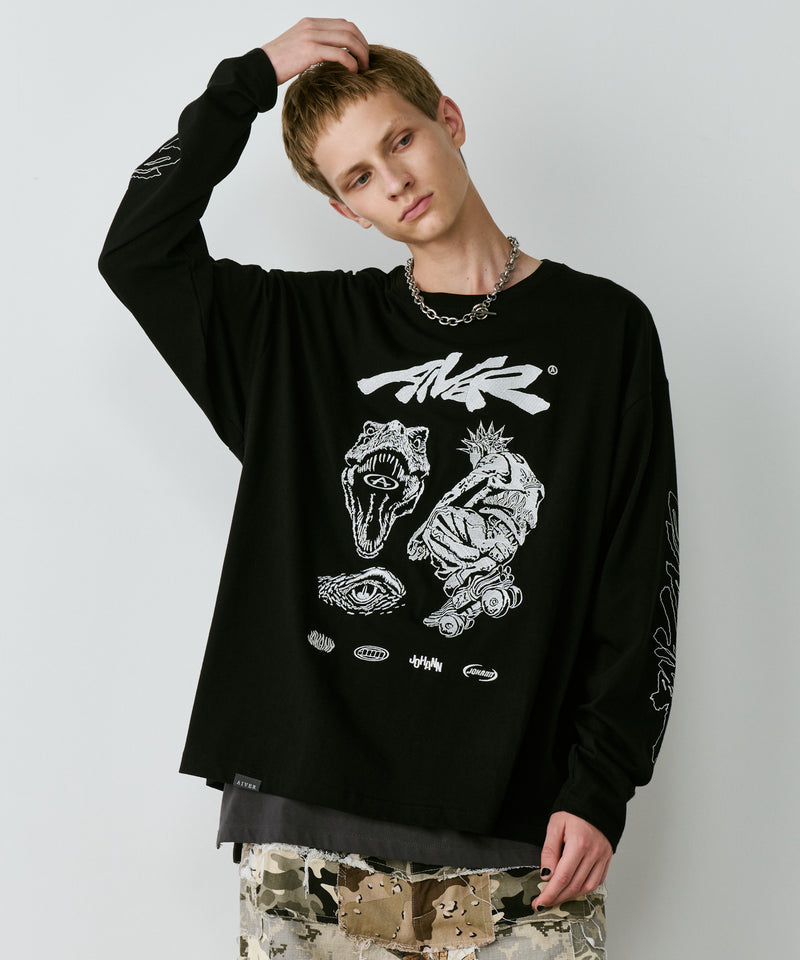 Johann×AIVER　刺繡L/S TEE