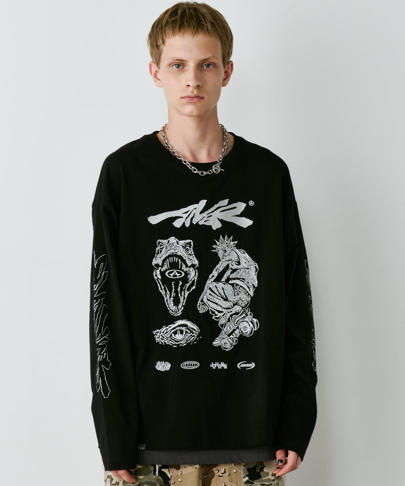 Johann×AIVER　刺繡L/S TEE