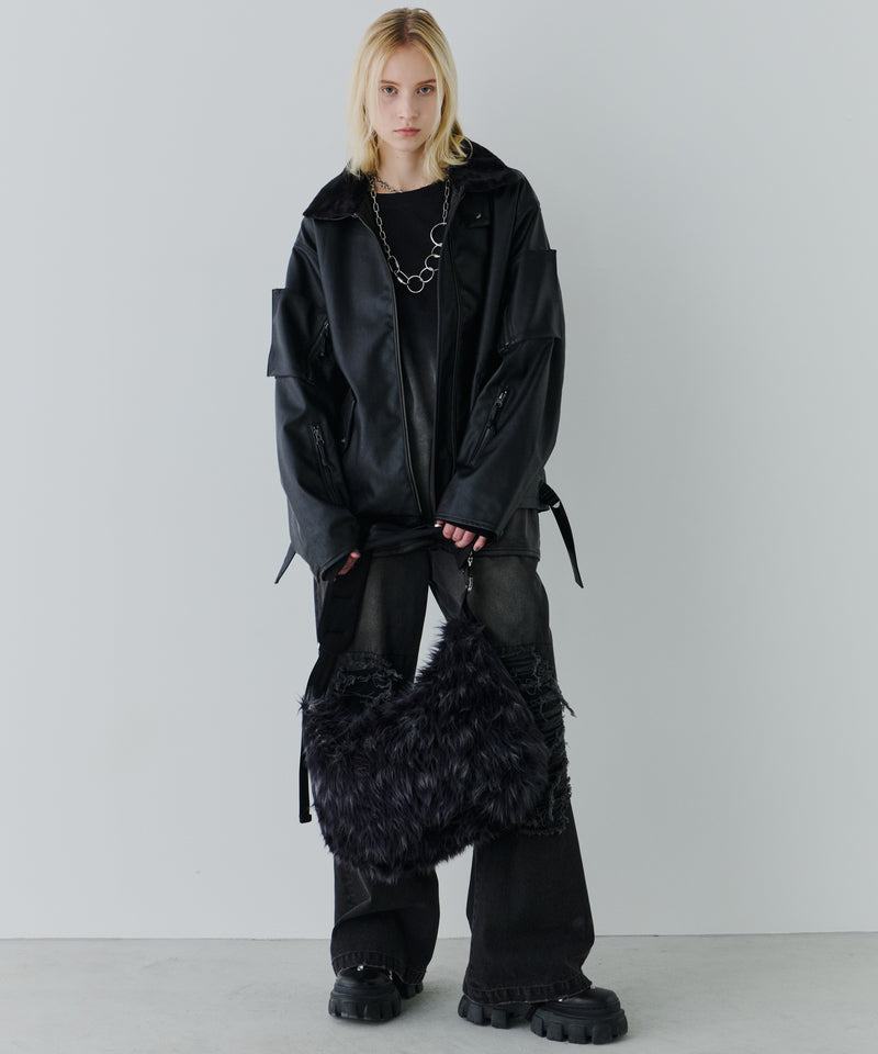 【予約】AIVER Atelier Made　ミックスファーショルダーバッグ