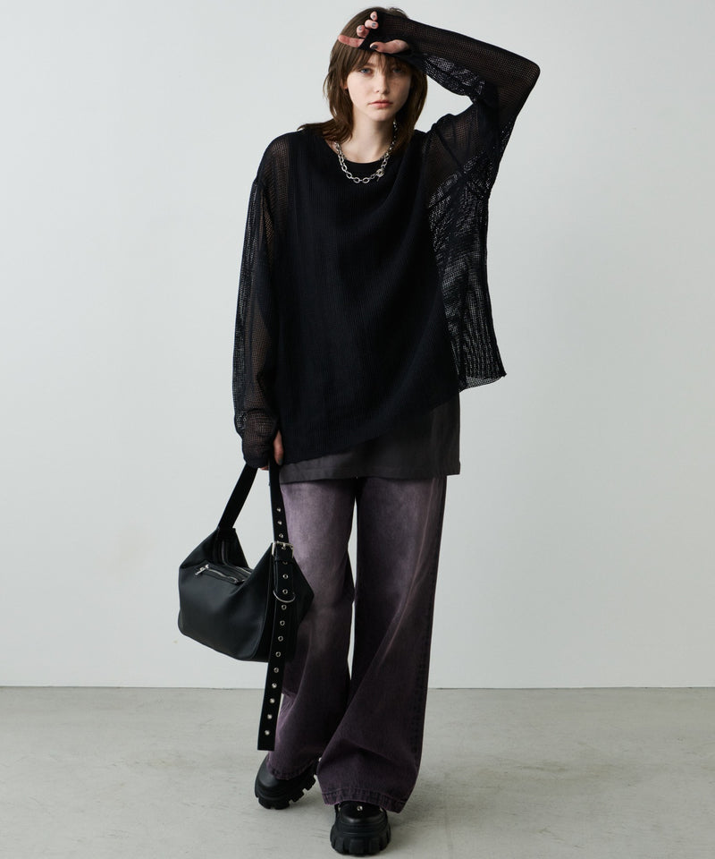 【予約】AFF AIVER　カットオフメッシュプルオーバー