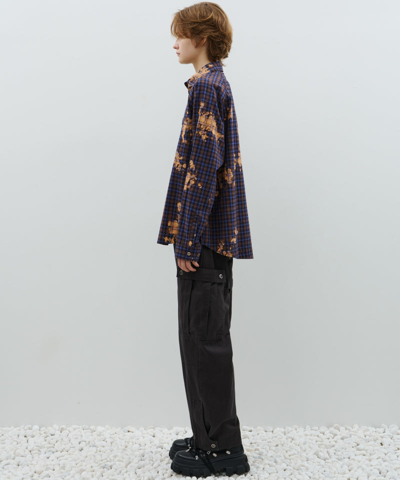 AFF AIVER　ブリーチラグランチェックシャツ