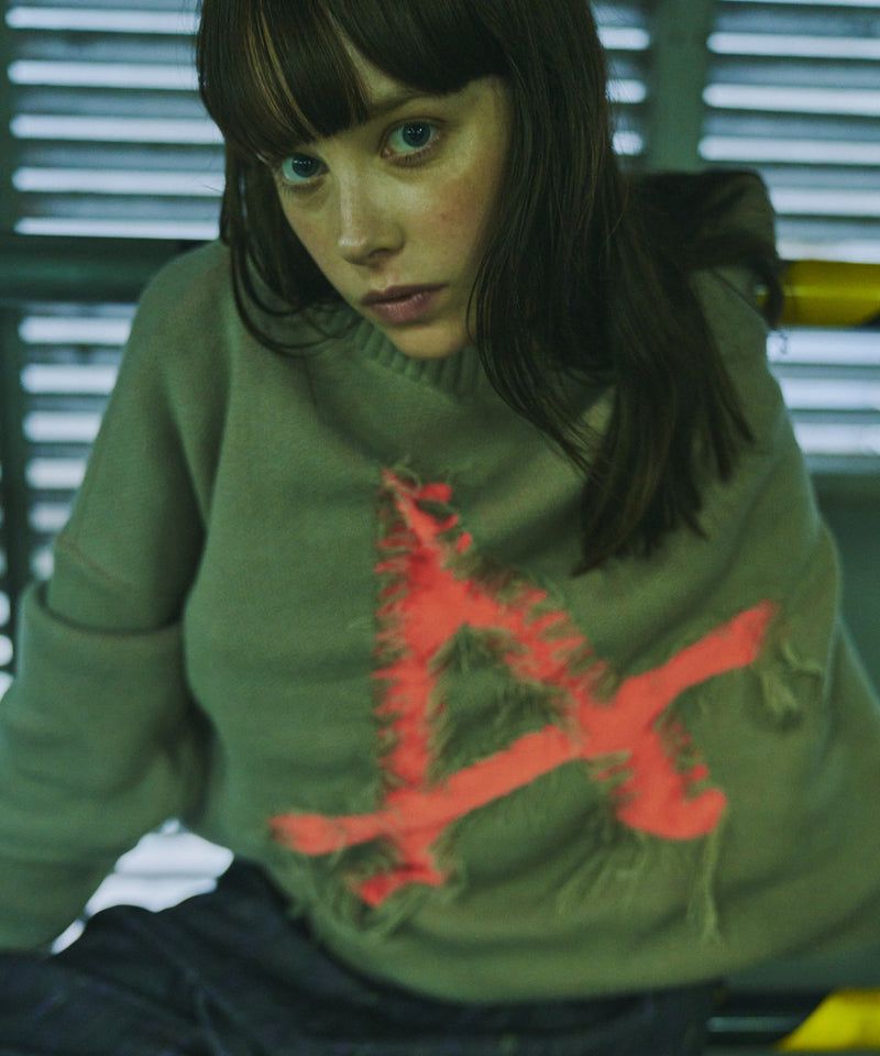 【一部予約】AIVER　Aダメージニット 【カラー・サイズ、注文日によりお届け予定日が異なります】
