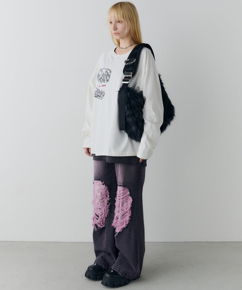 AIVER　レックス刺繍L/S TEE