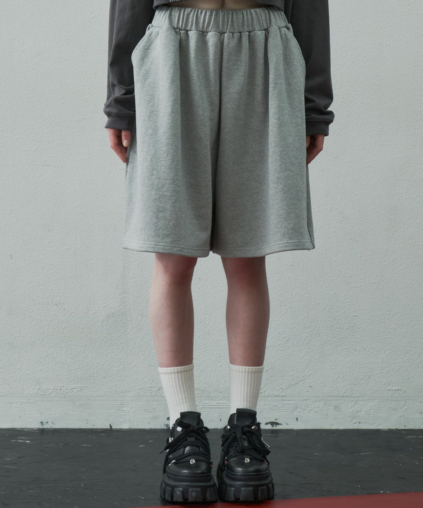 AIVER スウェットワイドバギーショートパンツ