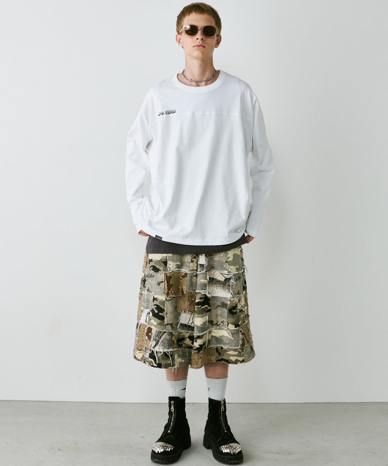 【予約】AIVER　30/2ウォッシュ天竺フットボールL/S TEE