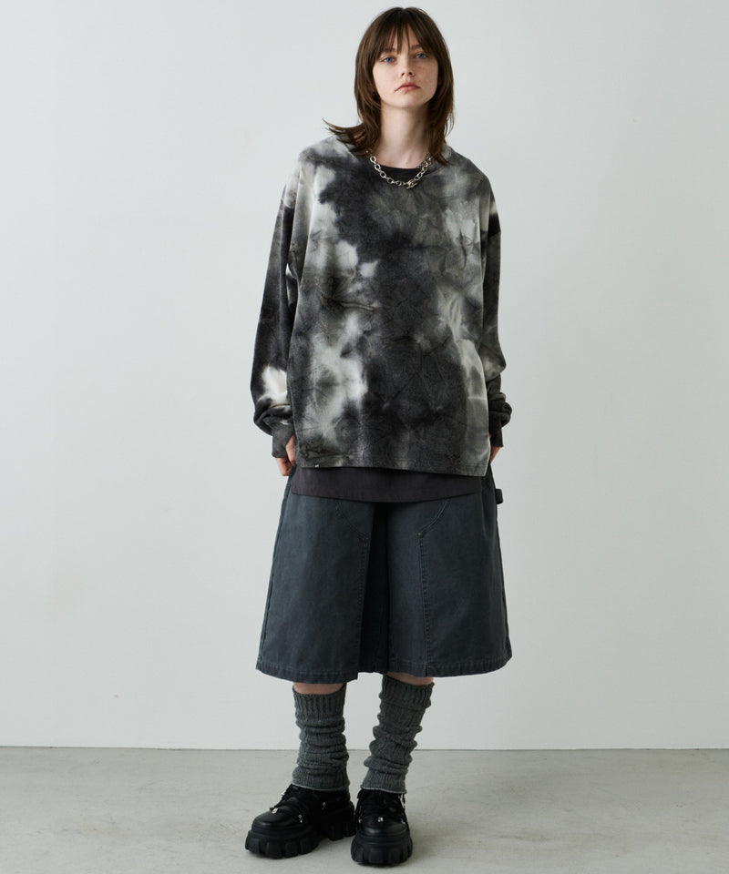 【予約】AFF AIVER　ムラ染めニットL/S TEE