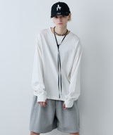 【ONLINE STORE先行予約】AFF AIVER　16/-ウォッシュ天竺ワイドスリーブL/S TEE