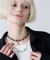 【ONLINE STORE先行予約】AFF AIVER　編み込みチェーンチョーカーネックレス　MADE IN JAPAN