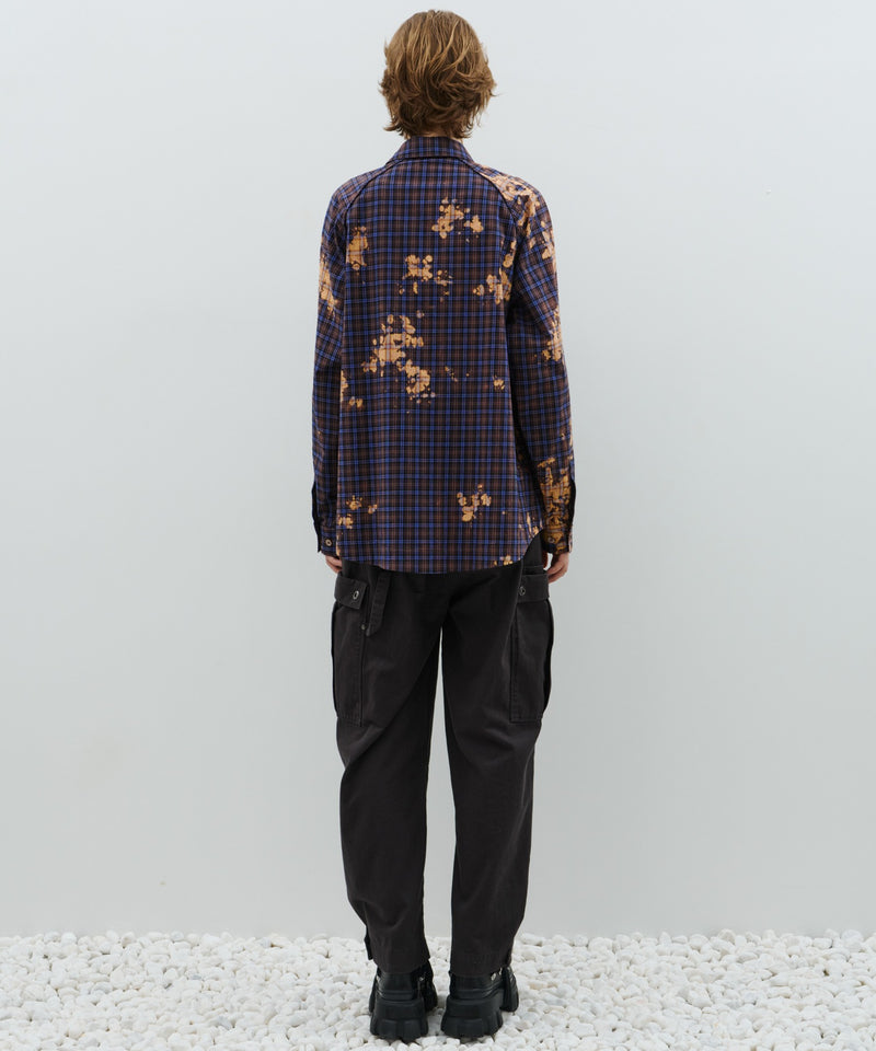 AFF AIVER　ブリーチラグランチェックシャツ