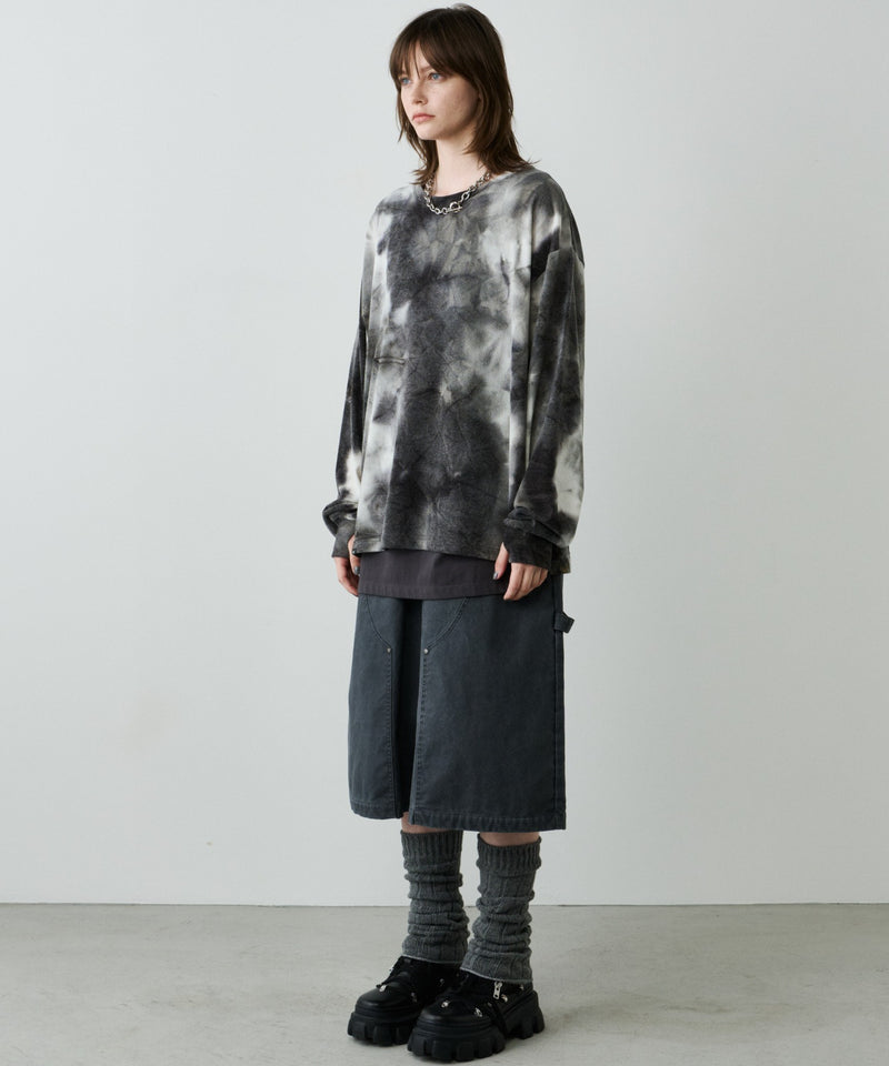 【予約】AFF AIVER　ムラ染めニットL/S TEE