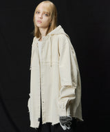 【ONLINE STORE先行予約】AIVER　レイヤードカットオフツイルシャツ