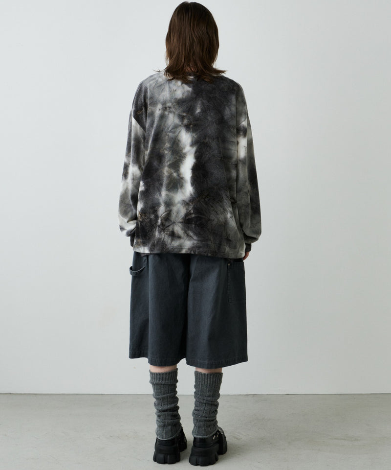 【予約】AFF AIVER　ムラ染めニットL/S TEE