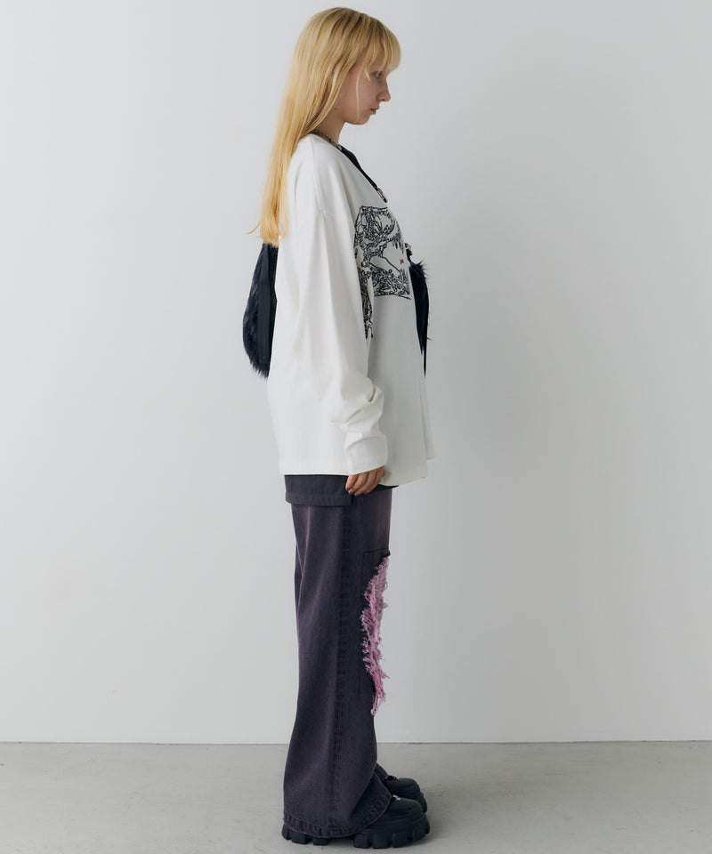 AIVER　レックス刺繍L/S TEE