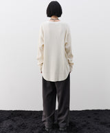 【予約】AIVER　ヘビーワッフルヘンリーネックL/S TEE