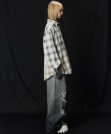 【ONLINE STORE先行予約】AIVER　グラデーションブリーチオンブレチェックシャツ