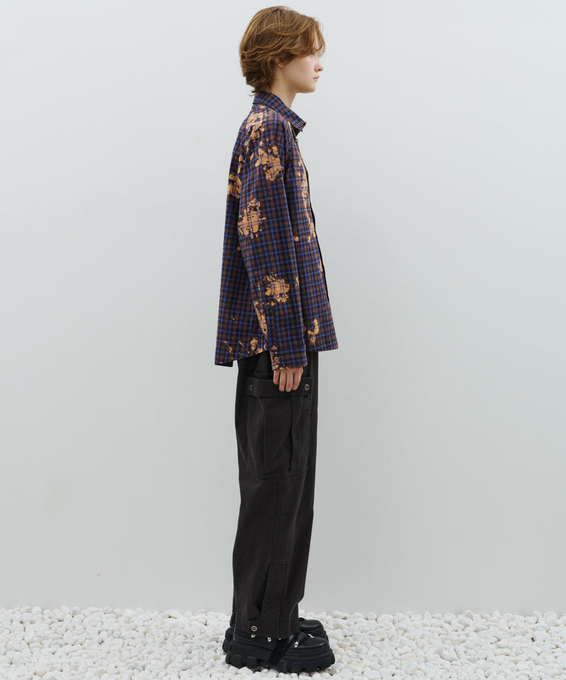 AFF AIVER　ブリーチラグランチェックシャツ