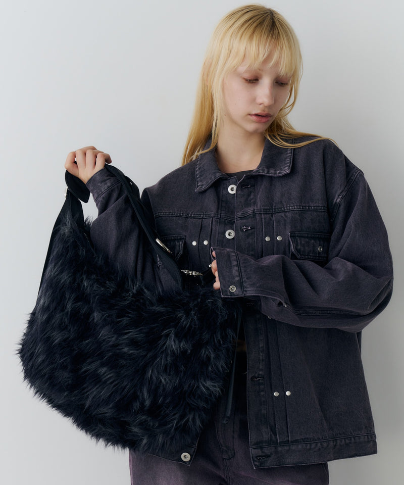 model：H172 B80 W58 H87 着用サイズ：MEDIUM (パープル系その他)